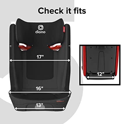 Diono Monterey® 5iST FixSafe™ Rigid Latch High Back Booster Car Seat · Black Jet