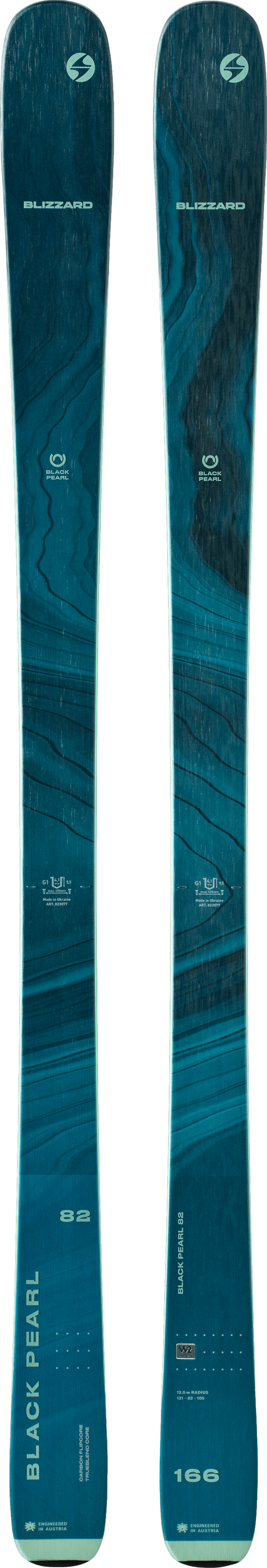 Blizzard Black Pearl 82 Skis · Women's · 2023 · 166 cm