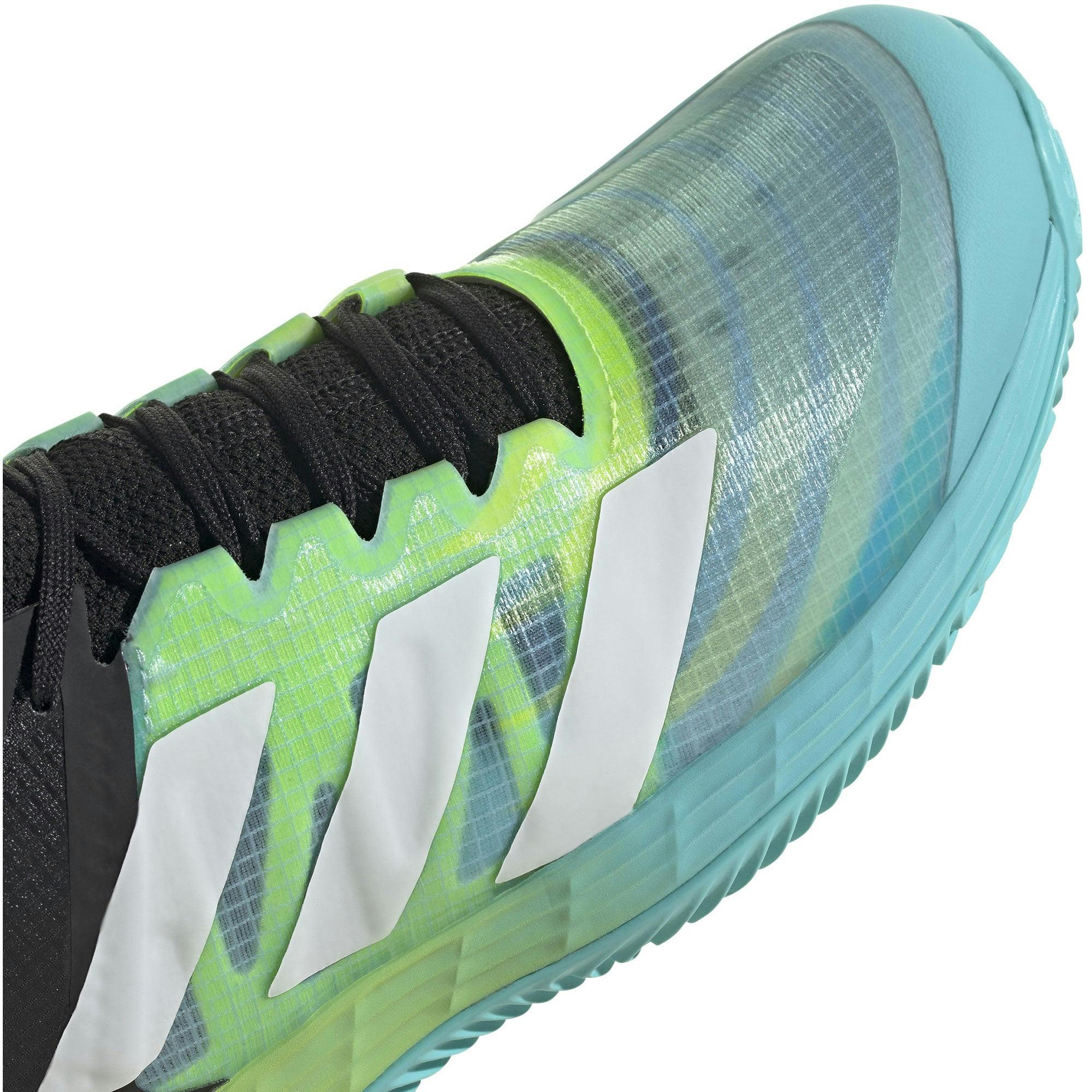 Adidas Adizero Ubersonic 4 Clay Black-Lime Womens Tennis Shoes - BLK/WHT/LIM 001 / B Medium / 8.0