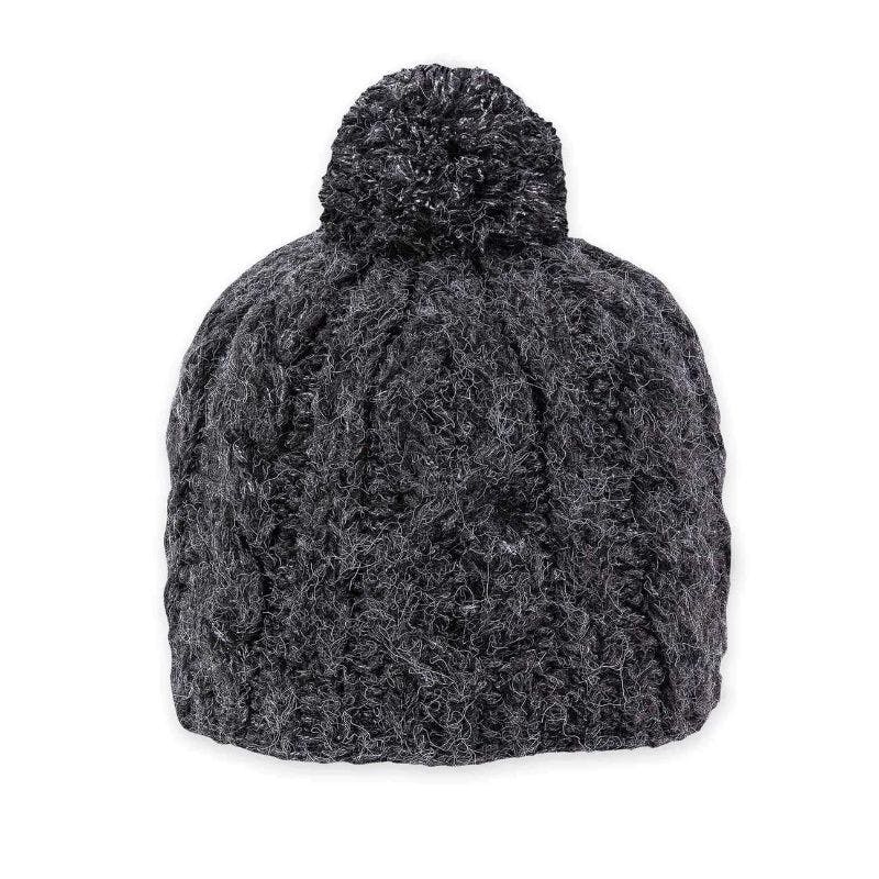 Pistil - Riley Beanie - One Size Charcoal Cable Knit