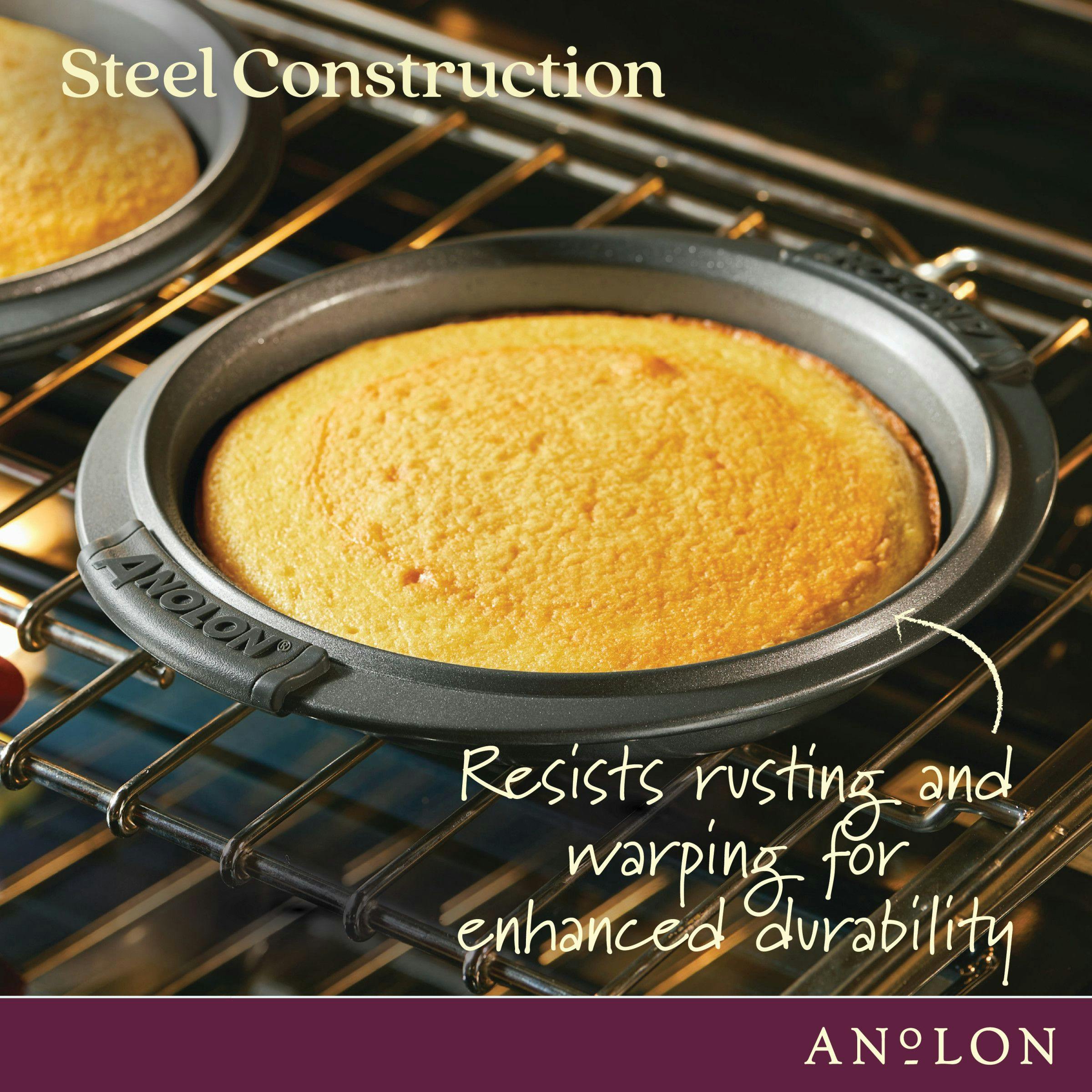 Anolon Advanced Bakeware Nonstick Square Springform Pan, 9-Inch x 9-Inch, Gray