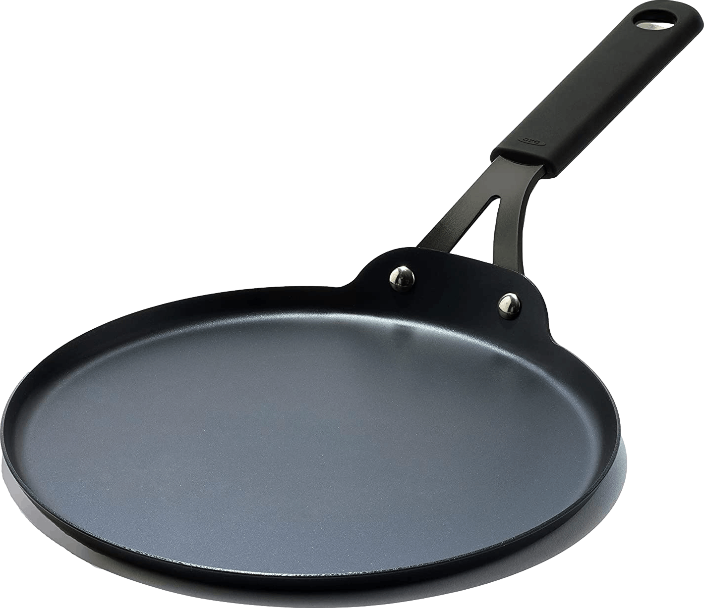 OXO Obsidian Carbon Steel 10" Crepe Pan with Silicone Sleeve Black