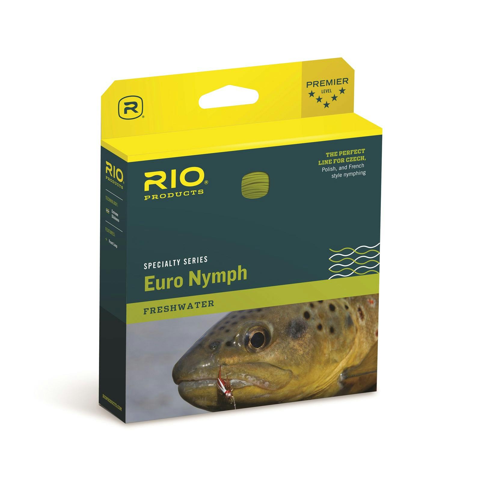 Rio Fips Euro Nymph Fly Line · Double · 2-5wt · Floating · Orange - Sage - Olive