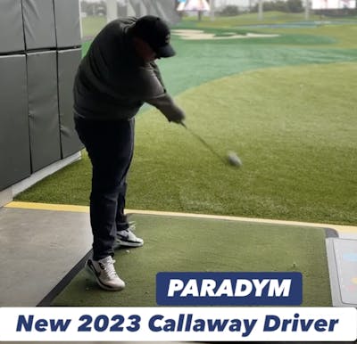 A golfer using the Callaway Paradym Driver.