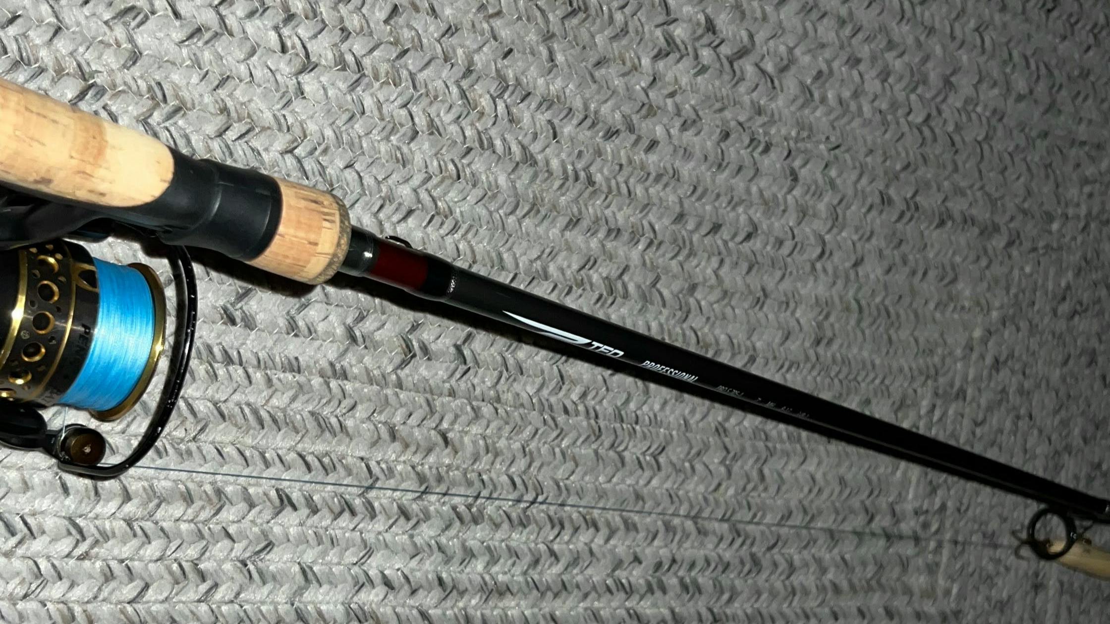 The Temple Fork Outfitters Professional Spinning Rod.