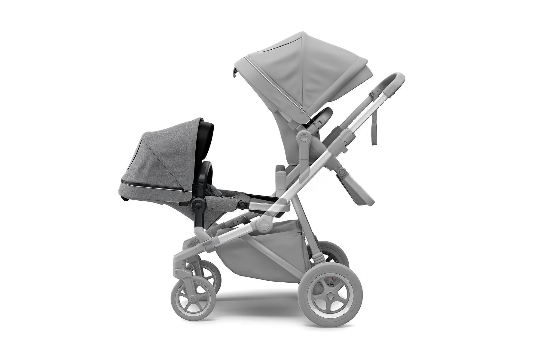Thule Sleek Stroller Sibling Seat · Aluminium/Gray Melange