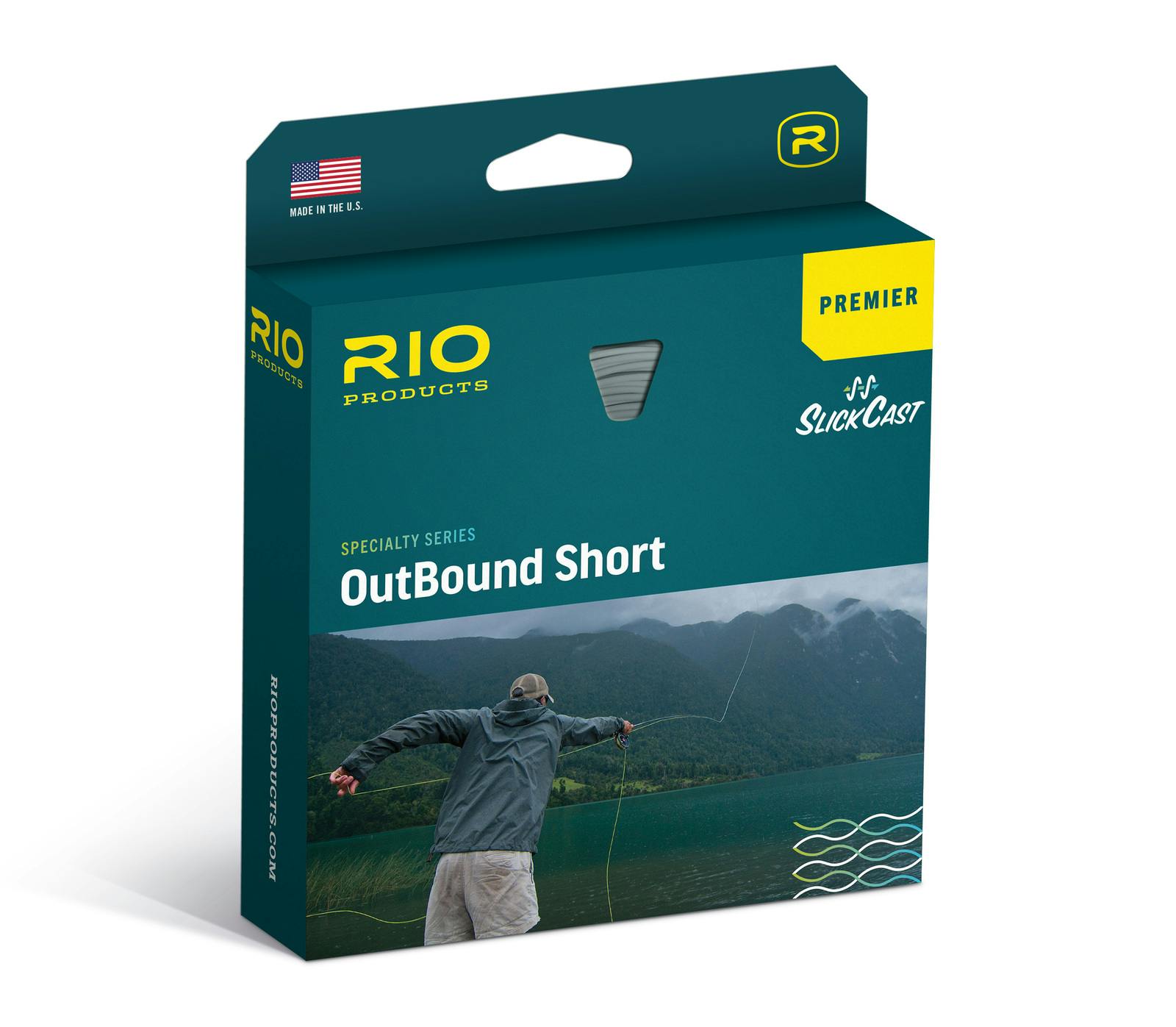 Rio Specialty Series Premier Outbound Short Fly Line · WF · 6 wt · Intermediate · Clear-Gray-Trans. Green