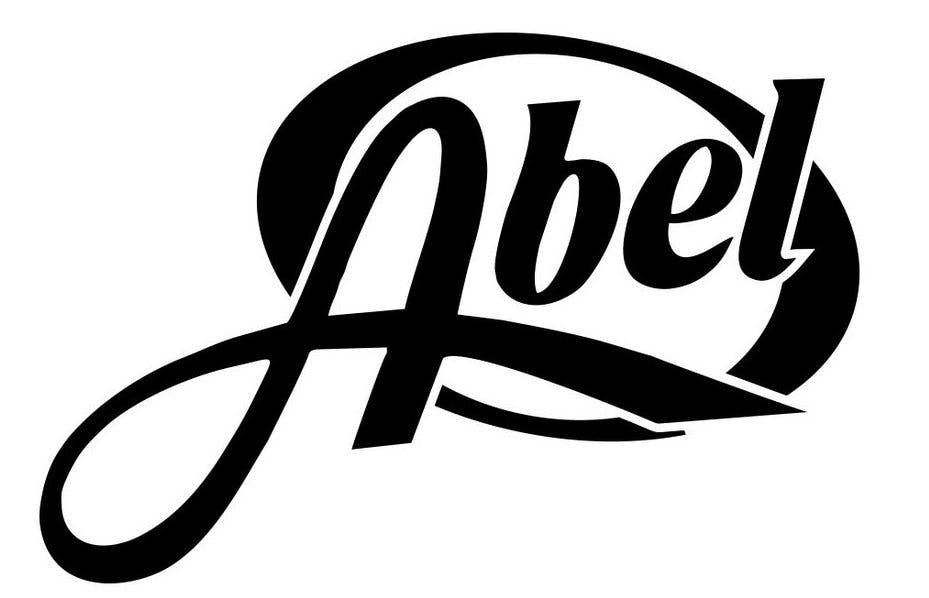 Abel Reels logo which says "Abel" in a black font within a circle. 