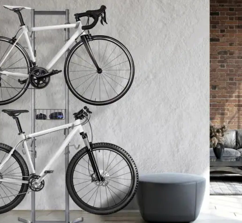 The 4-Bike Freestanding Bike Storage Rack.