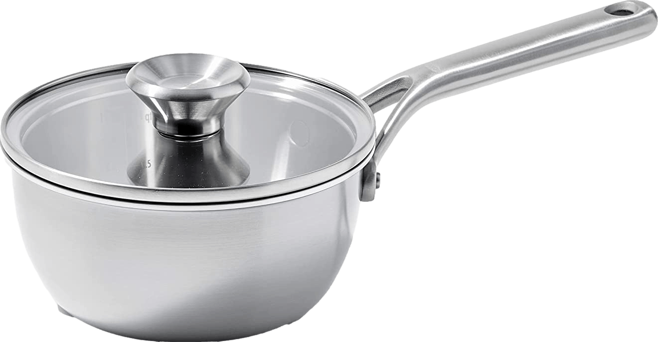1.5-qt Small Saucepan | Tri-Ply Stainless Steel | Goldilocks