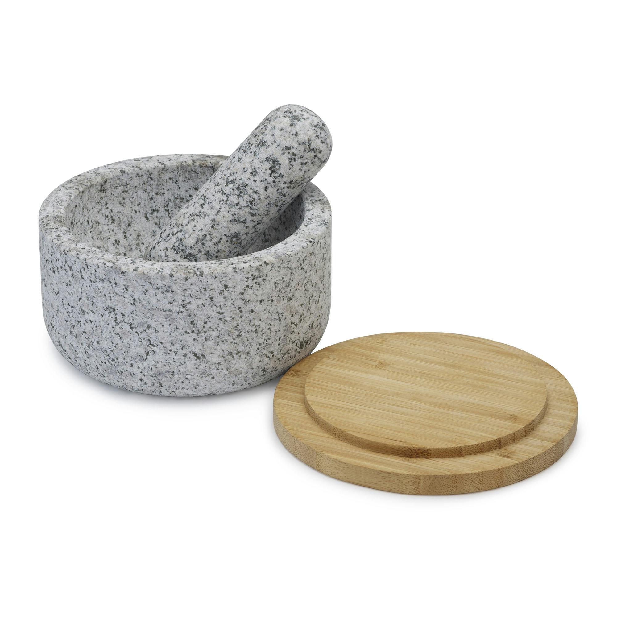 Bamboo Mortar & Pestle with Lid
