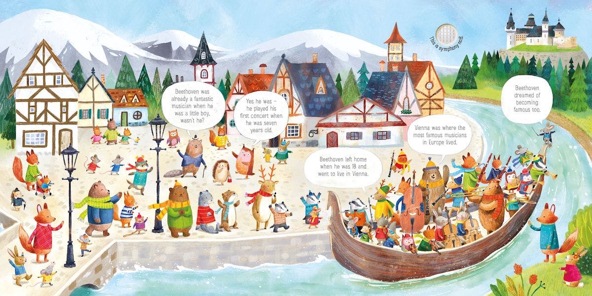 Usborne Animal Orchestra Plays Beethoven Musical Book