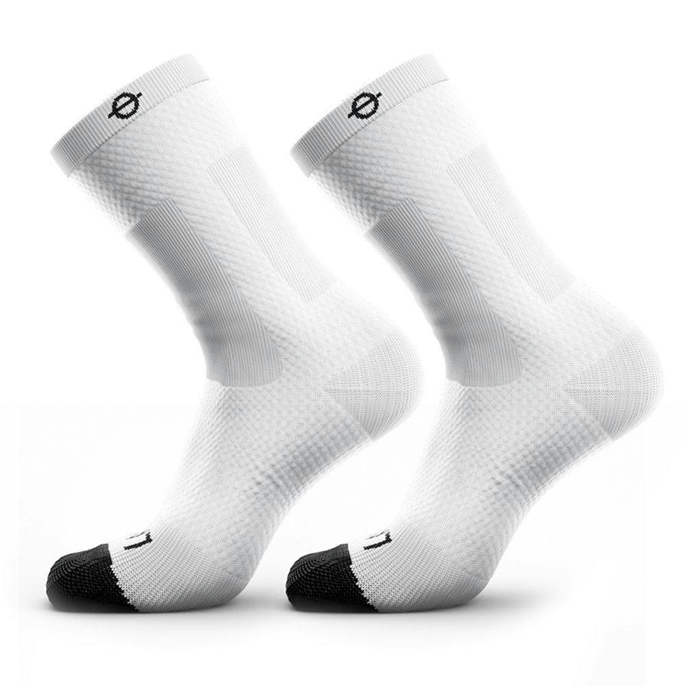 Product image of the Lasso Performance Compression Socks in white.
