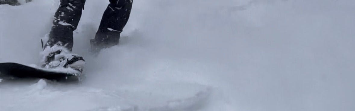The Bent Metal Transfer Snowboard Bindings on a snowboard. 
