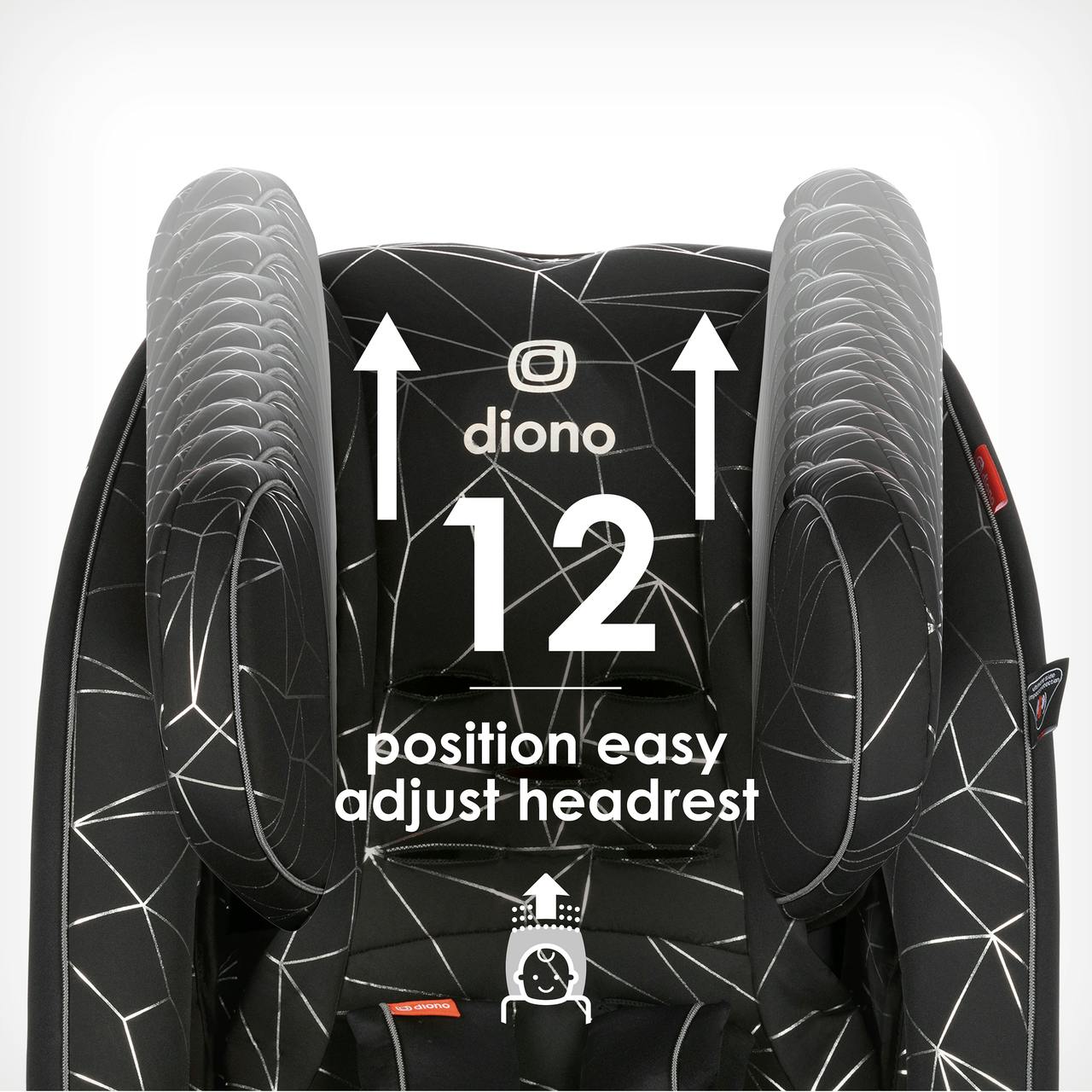 Diono Radian® 3RXT Luxe Convertible Car Seat · Black Platinum
