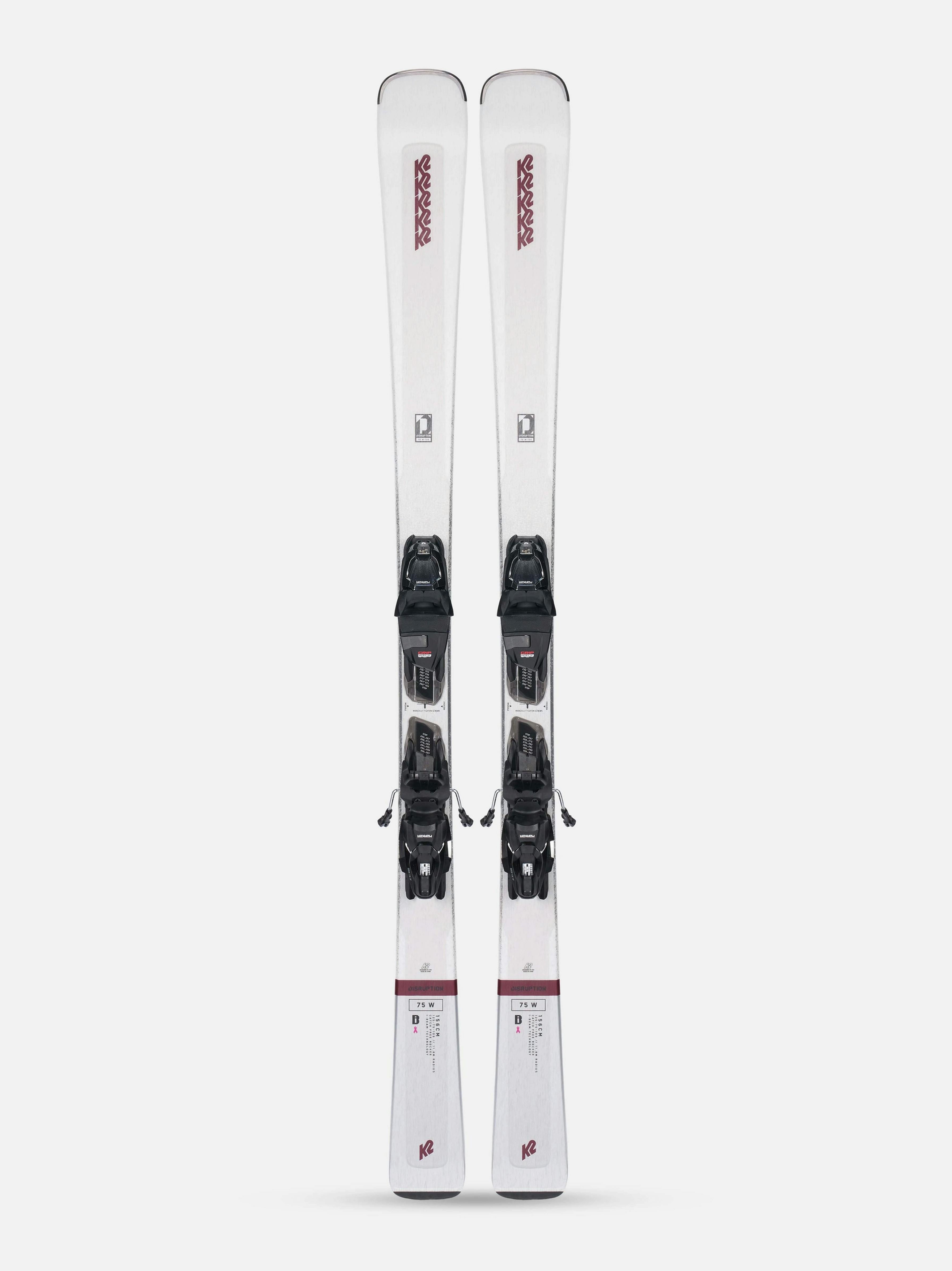 K2 Disruption 75 Skis + Marker ERP 10 Quikclik Bindings · Women's · 2023