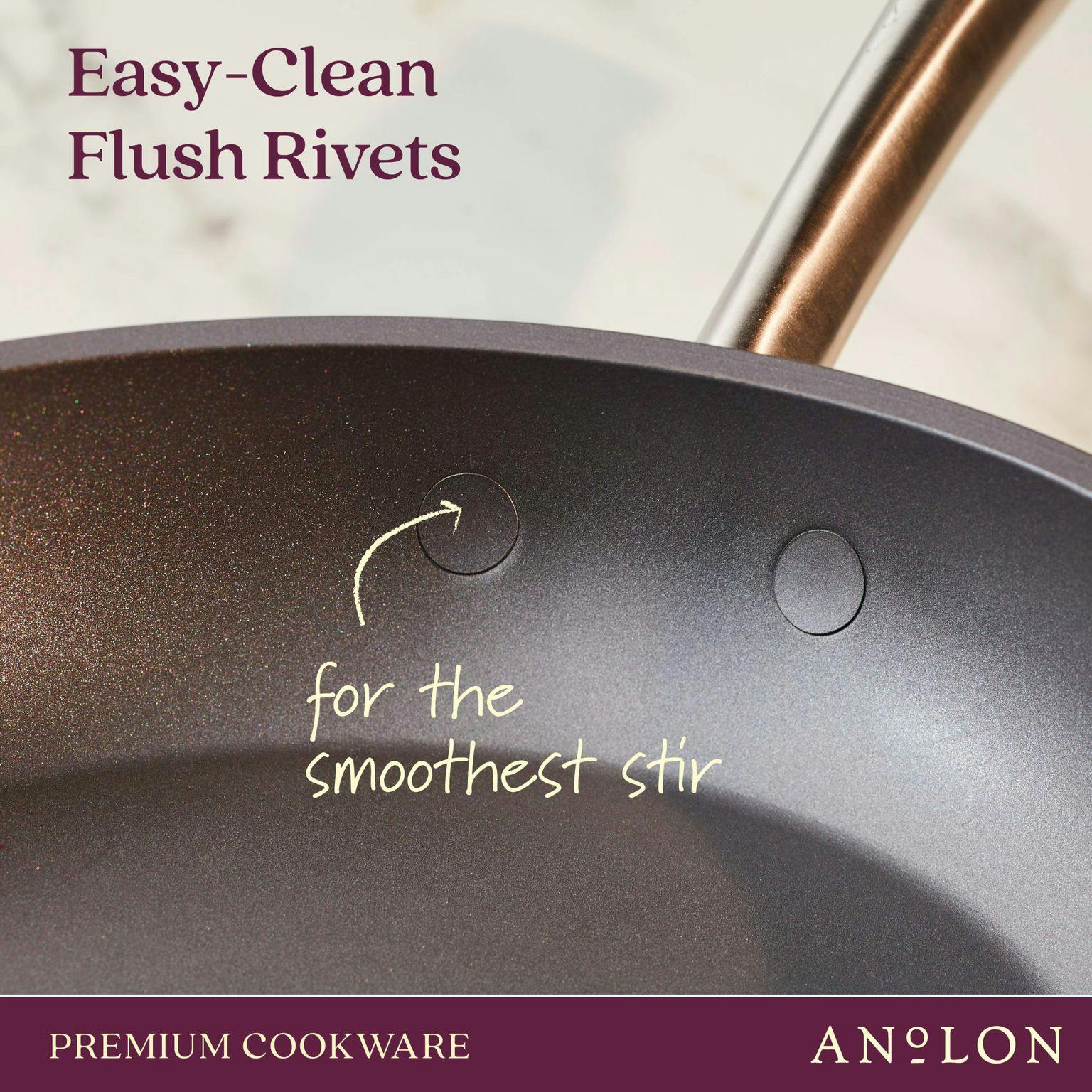 Anolon Accolade Forged Hard-Anodized Nonstick Induction Frying Pan Set, 2-Piece, Moonstone