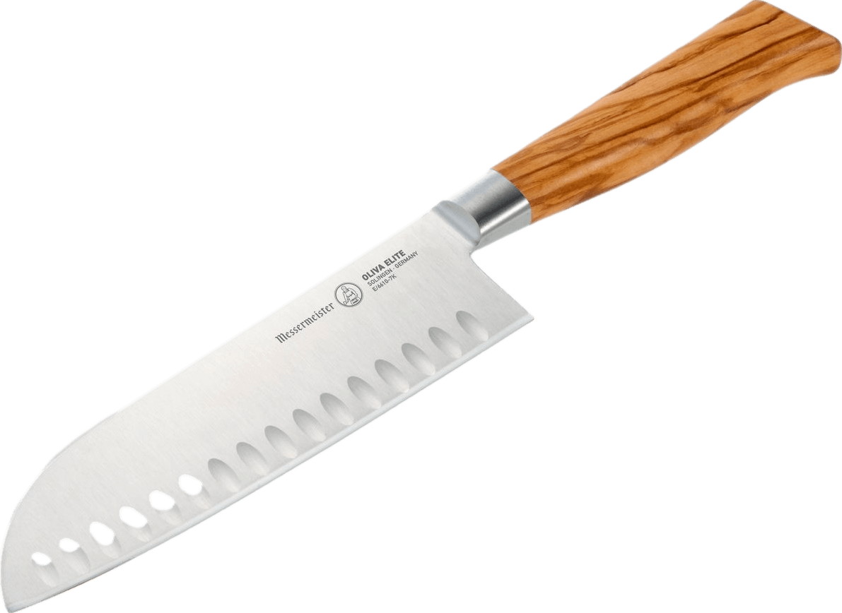 Messermeister Oliva Elite 7 Hollow Edge Santoku Knife