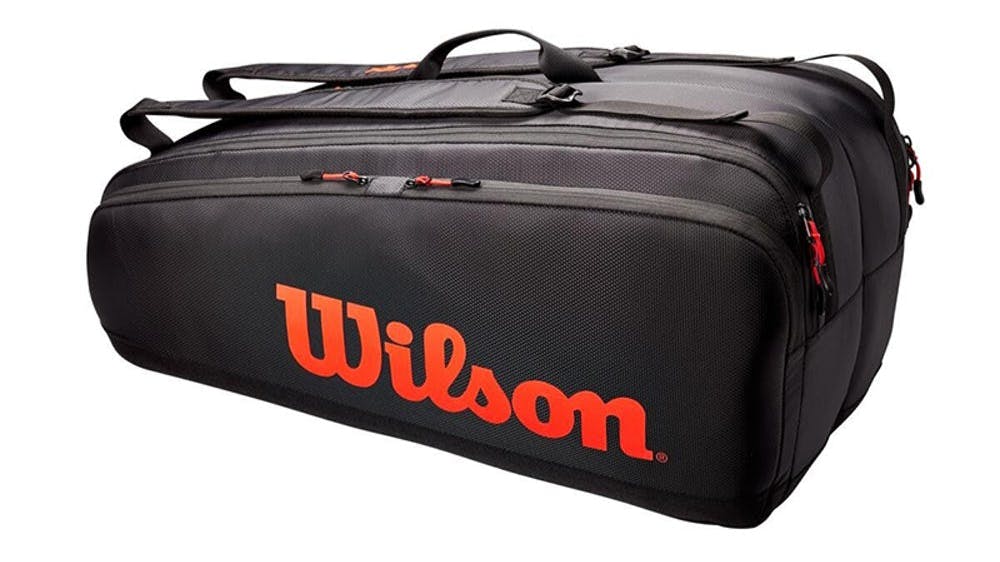 Product image of the Wilson Tour 12-Pack in black and red.