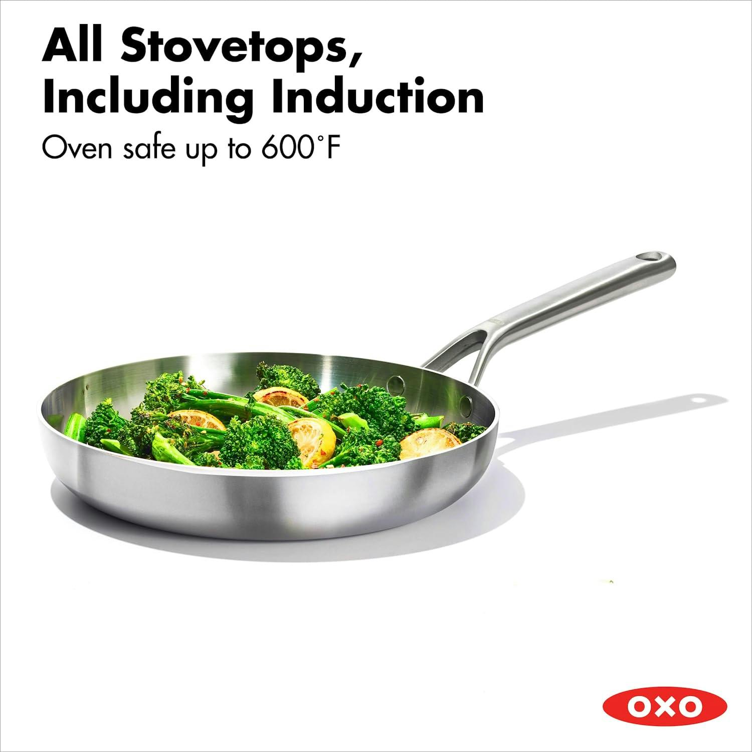 Anolon Nouvelle Copper Stainless Steel Induction Frying Pan with