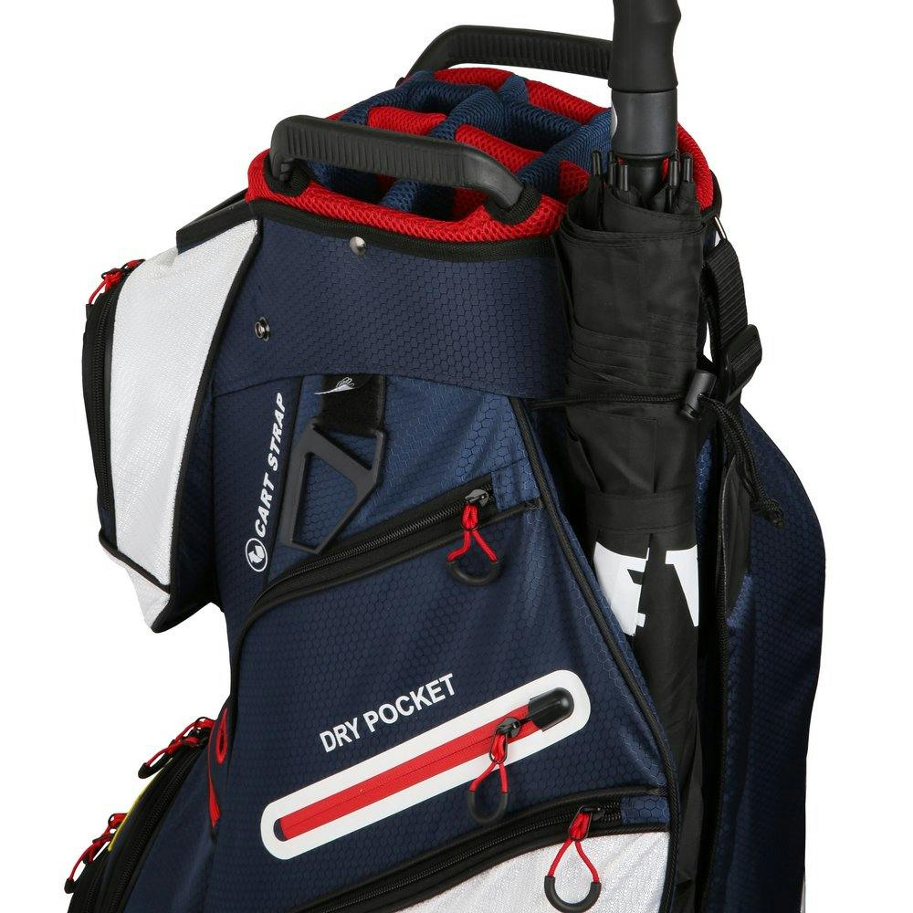 Ram Golf FX Deluxe Golf Cart Bag with 14 Way Dividers · USA Flag