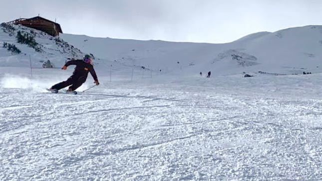 Curated Expert, Evan Korte, skis the 2023 Head Kore 105 at Loveland Ski Area, Colorado.