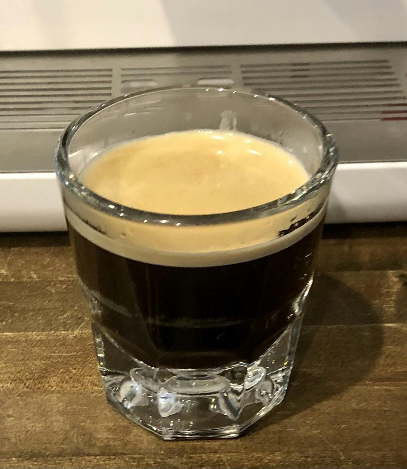 A double shot of espresso. 