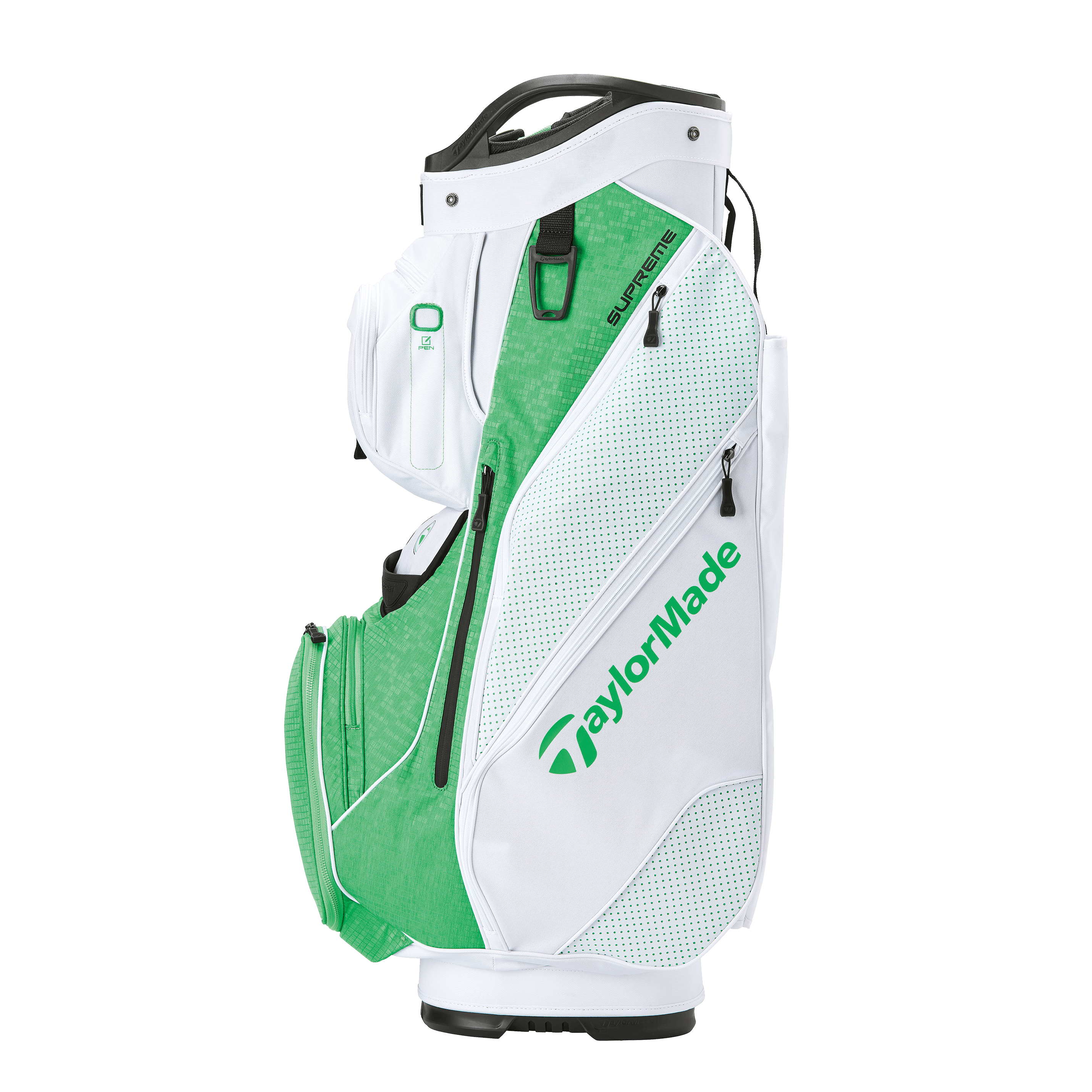 TaylorMade 2022 Supreme Cart Bag · White / Green Neon