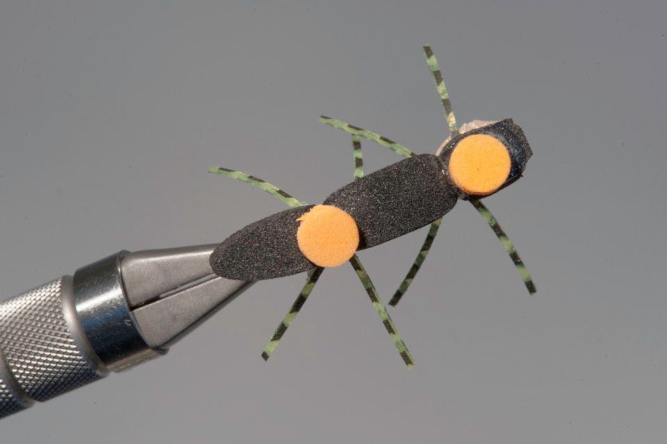 The completed Chernobyl Ant with two yellow dots on it. 