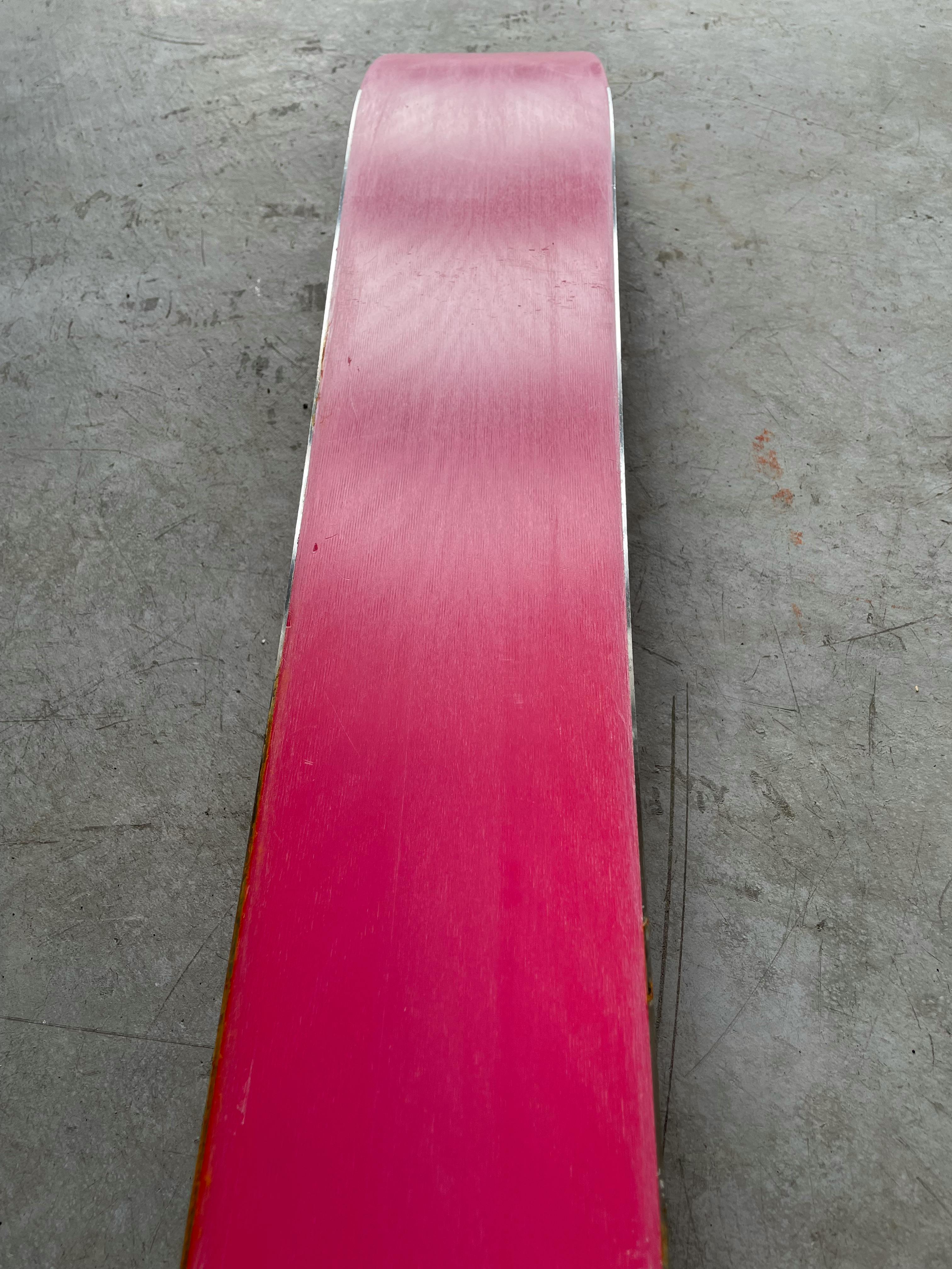 A view of the underside of the author's ski.