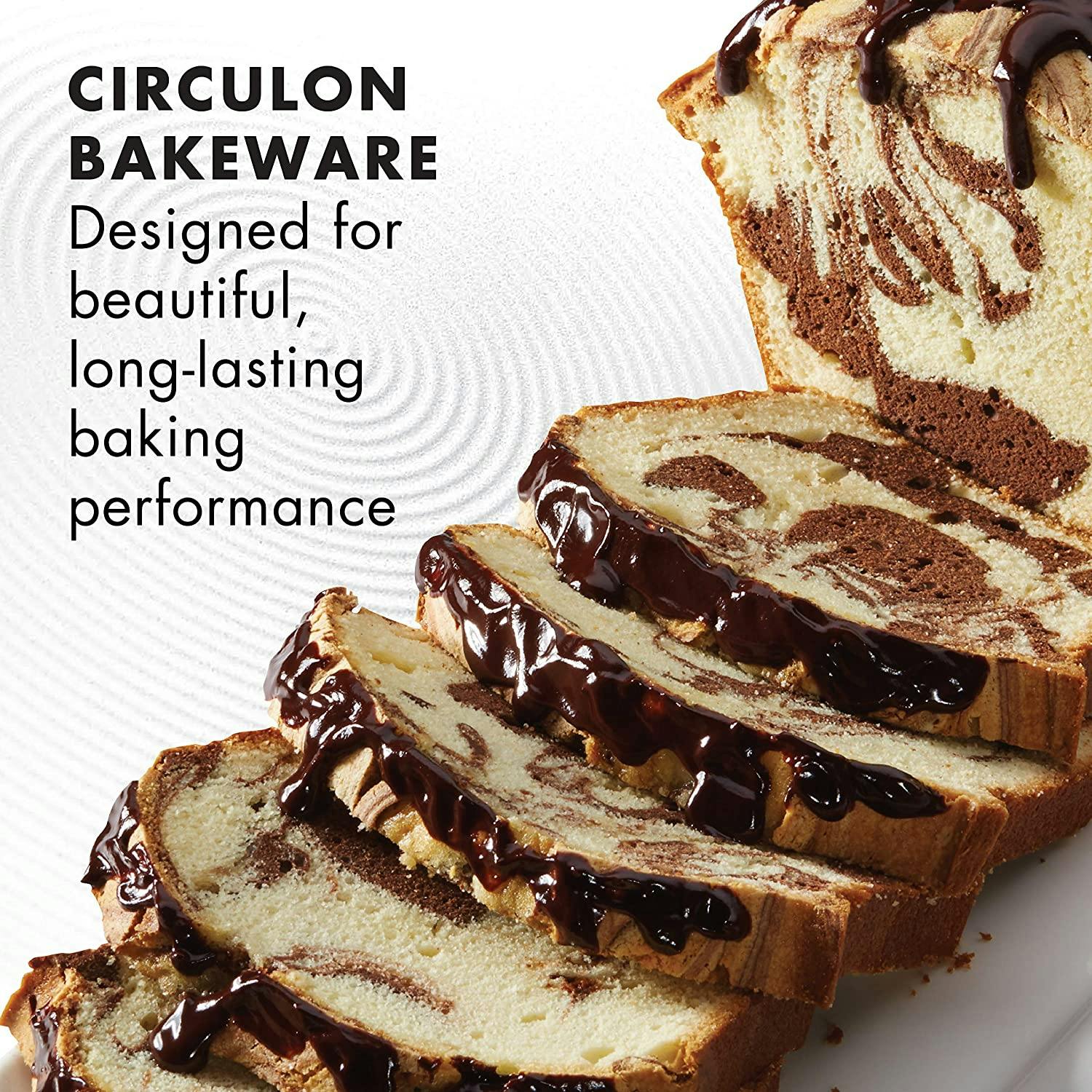 Circulon Nonstick Bakeware 9-Inch x 5-Inch Loaf Pan, Chocolate Brown