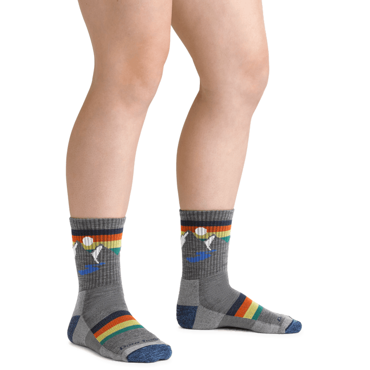 Darn Tough Kids' Sunset Ridge Micro Crew Lightweight Hiking Socks