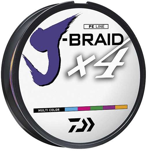 Daiwa J-Braid X4 Multi-Color Braided Line · 550 yards · 65 lbs
