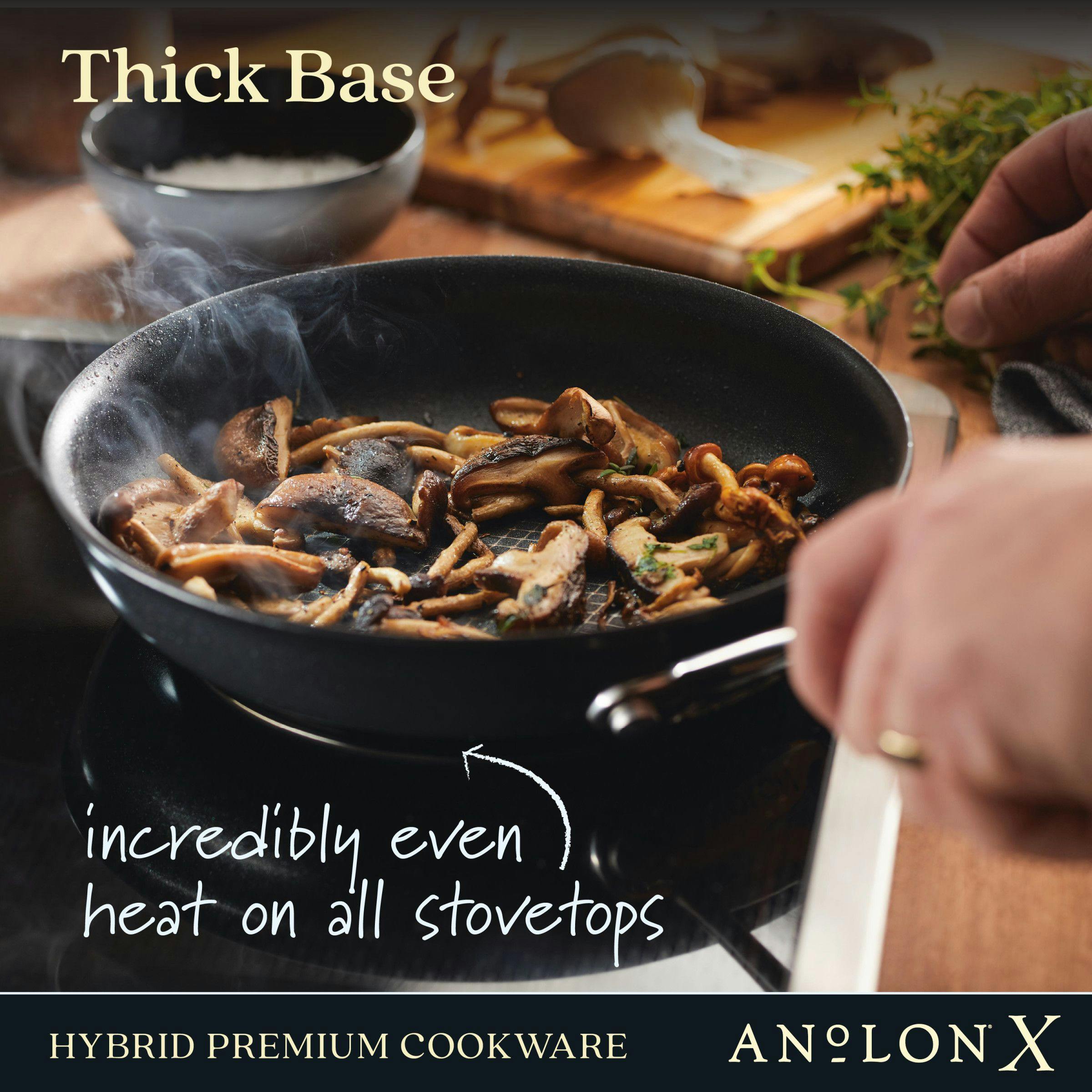 Anolon X Hybrid 10 Nonstick Induction Frying Pan Super Dark Gray