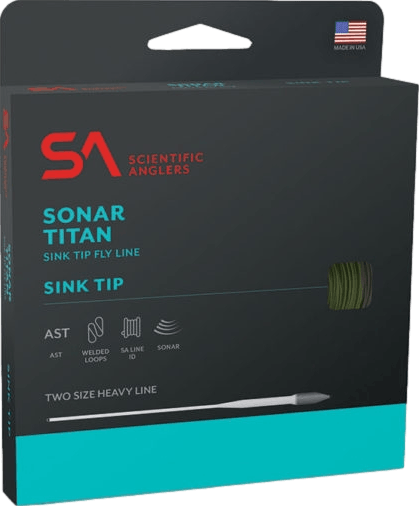 Scientific Anglers Sonar Titan Type VI Fly Line · WF · 7 wt · Sink Tip · Willow - Moss - Black