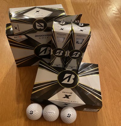 The Bridgestone 2022 Tour B X Golf Balls. 