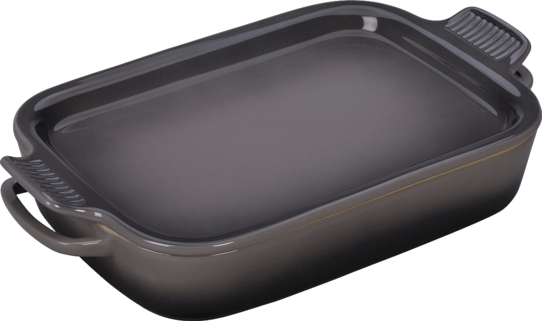 Le Creuset 2.75-qt Rectangular Stoneware Dish w/ Platter Lid 