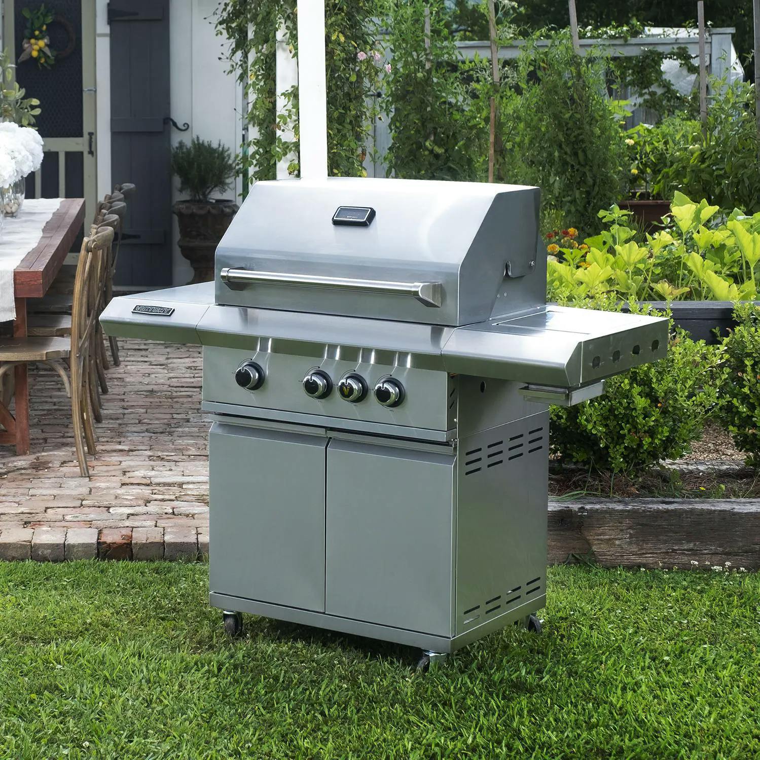 Victory 3-Burner Gas Grill with Infrared Side Burner · Propane