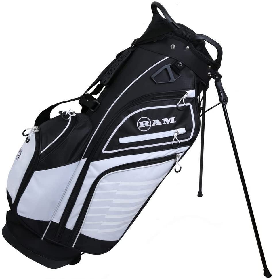 Ram Golf Accubar Stand Bag · Black/White