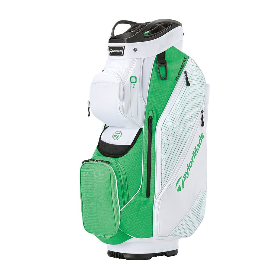TaylorMade 2023 Supreme Cart Bag · White / Green Neon