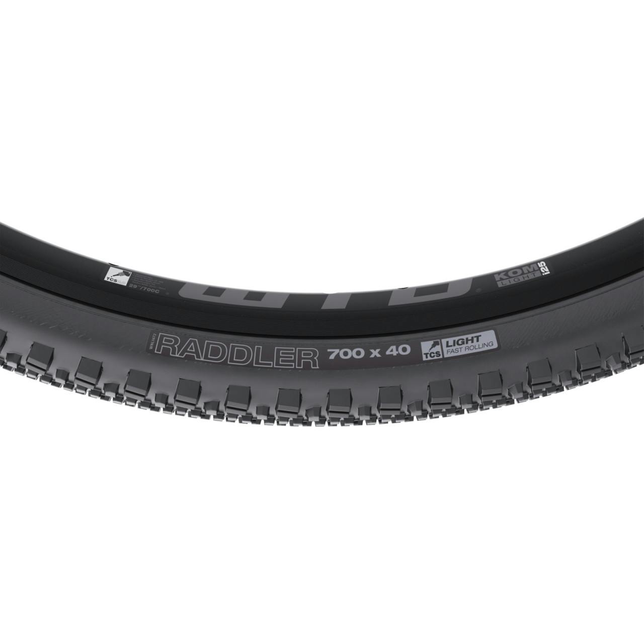 WTB Raddler 700c 60 TPI, Light, Fast Rolling, TR Folding Tire · Black · 44mm
