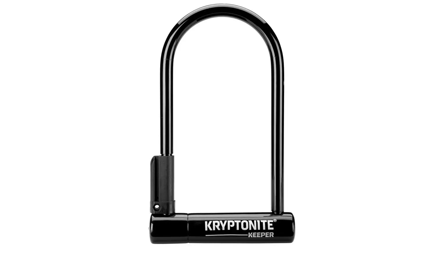 Kryptonite Keeper U-Lock - 4 x 8" with Cable · Black · 12 mm