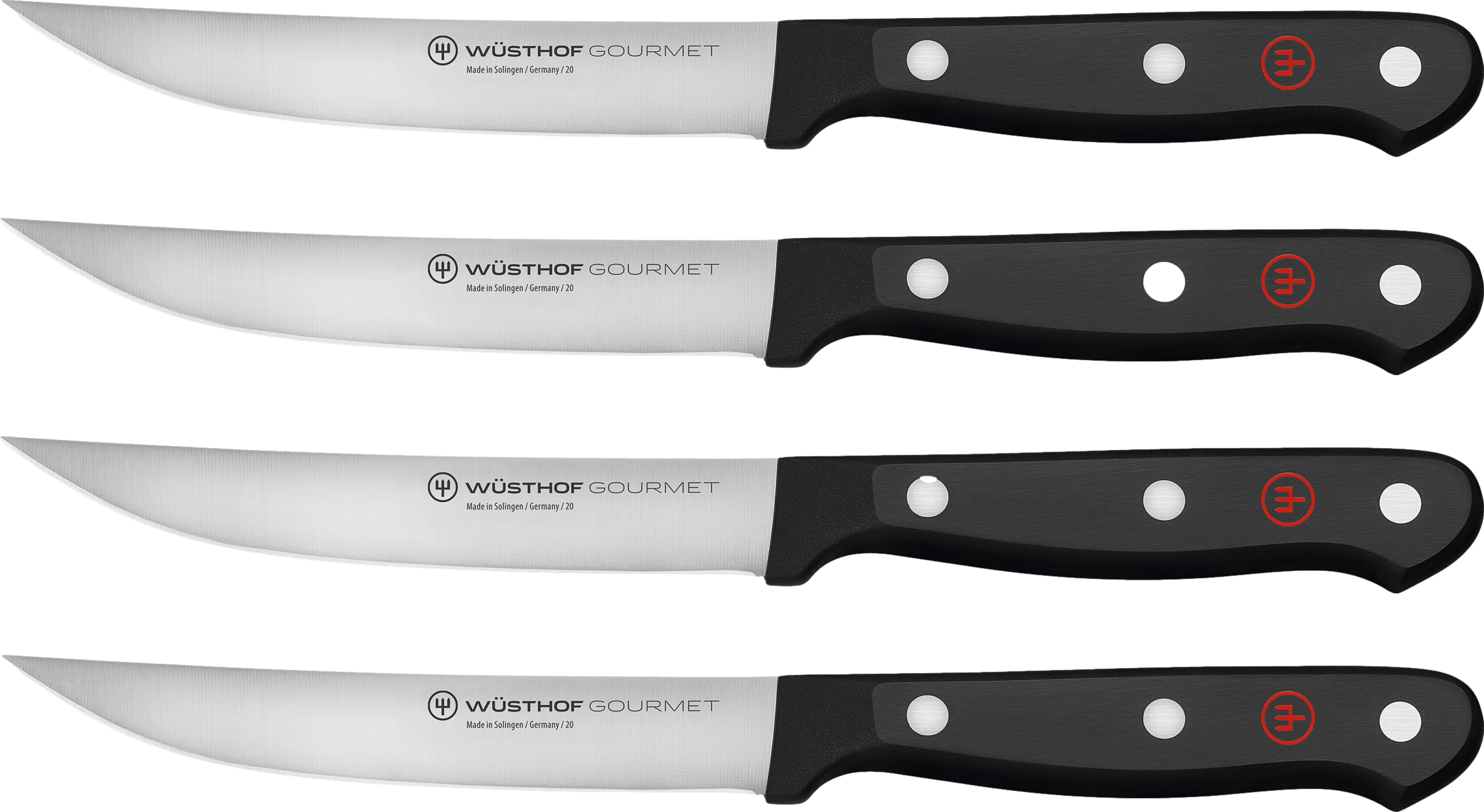 Wusthof Trident Gourmet Steak Knife in Stainless Steel and Black (Set of 4)