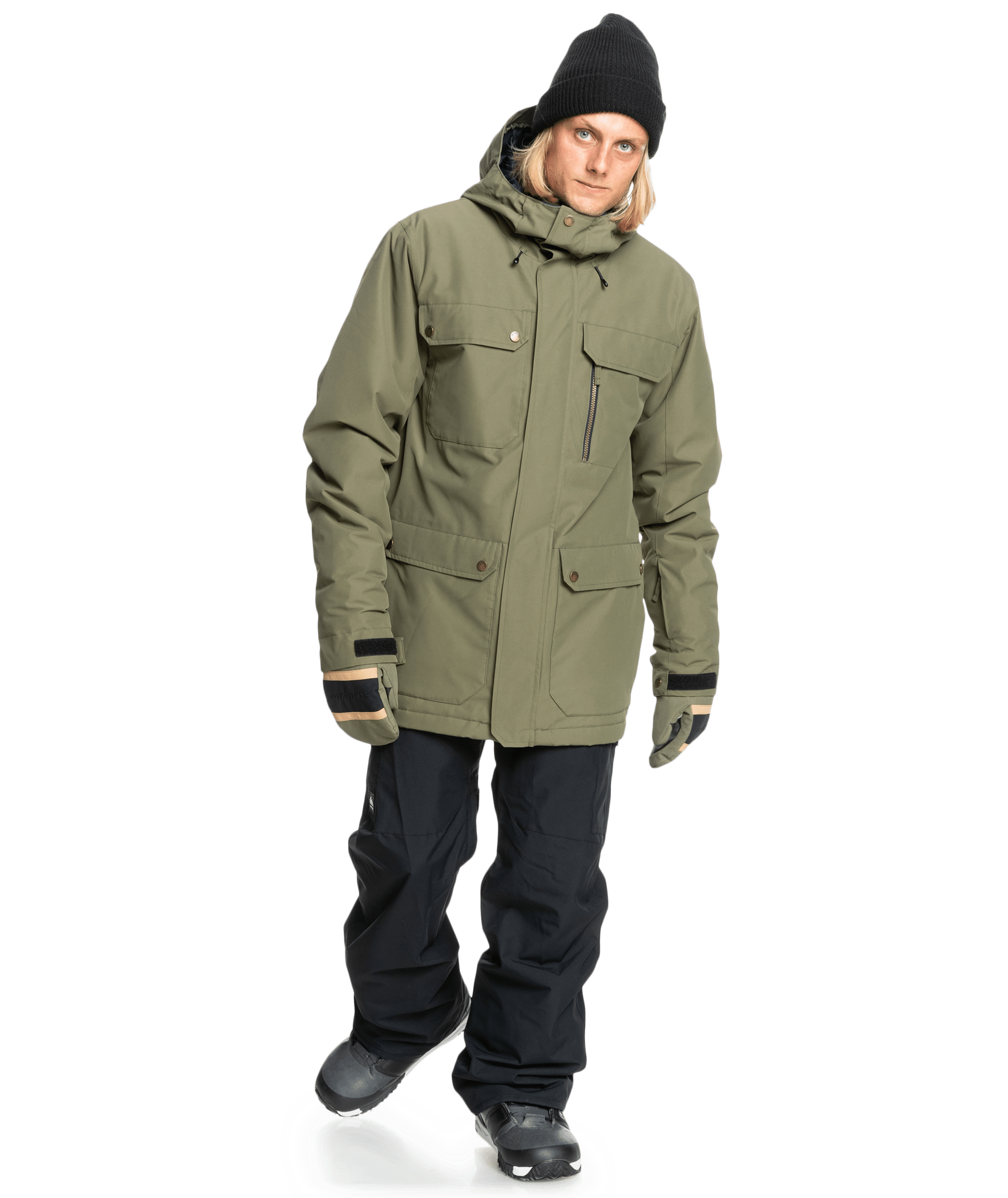 Quiksilver Men's Raft Insulated Hooded Snow Jacket