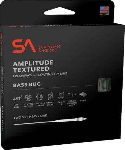 Scientific Anglers Amplitude Textured Bass Bug Fly Line · Shooting · 9 wt · Floating · Frog Green - Shad Blue - Camo