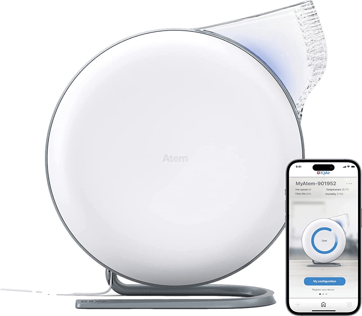 IQAir Atem Desk Air Purifier for Home