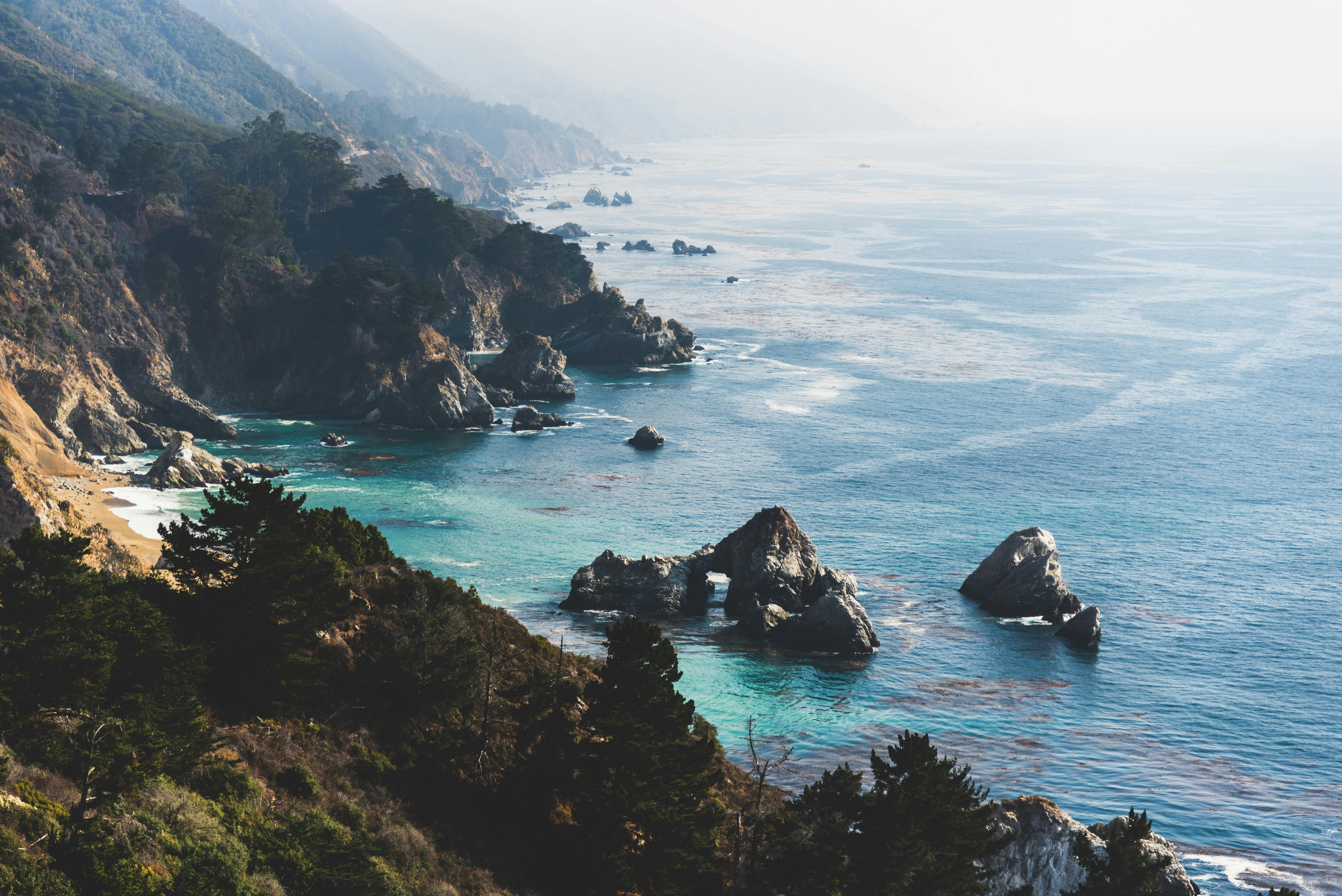 Dramatic Californian coastline scenery