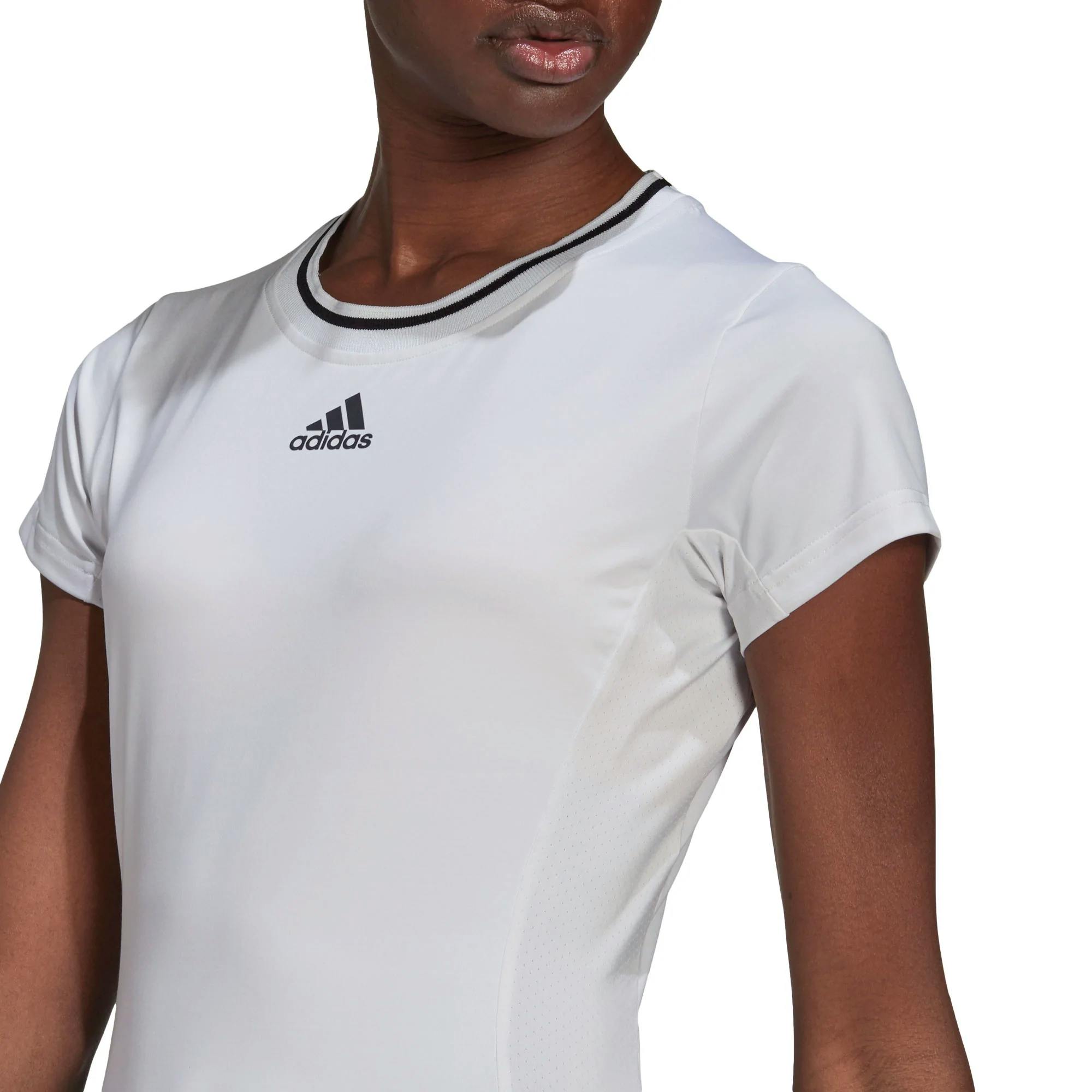Adidas Women's Freelift Match White Tennis Shirt