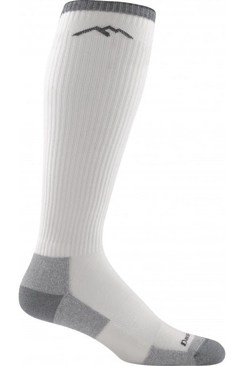 Darn Tough Men's Westerner OTC Light  medium White Socks