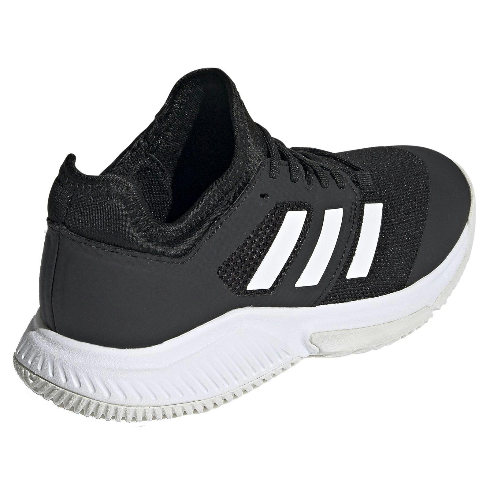Adidas Court Team Bounce Womens Tennis Shoes - BLK/WT/SLVR 001 / B Medium / 10.5